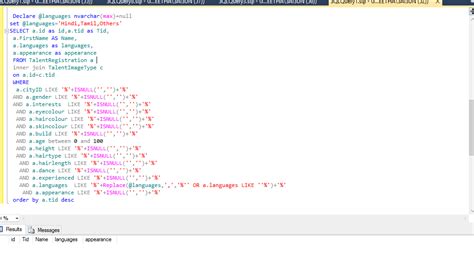 sql like with multiple values.